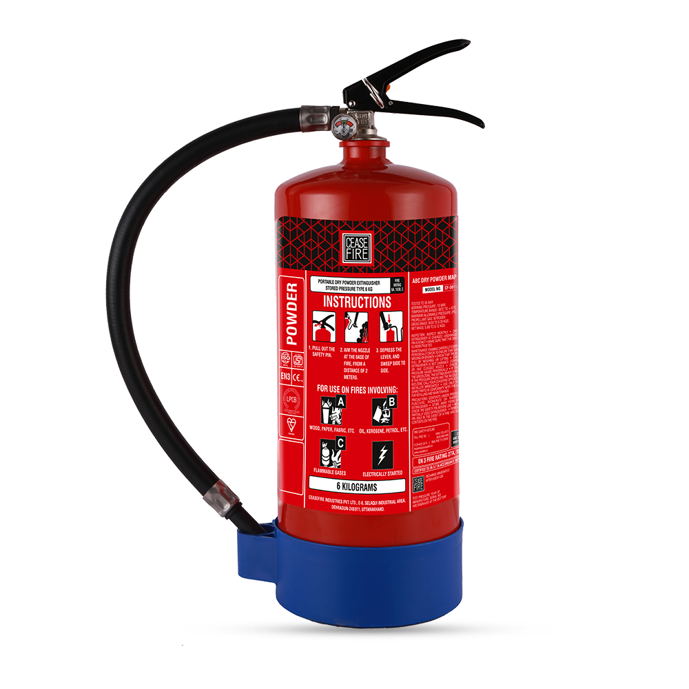Ceasefire ABC Powder MAP 50 Based Fire Extinguisher Mild Steel (Squeeze Grip)