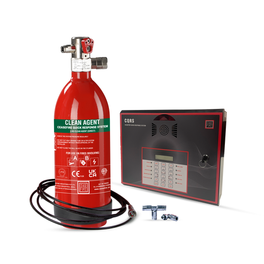 Pre-engineered Ceasefire Quick Response System FK-5-1-12 Direct 1Kg, M-V1, Recommended for Panel/Enclosure Volume 0.65 CUM to 1.00 CUM and Maximum Panel/Enclosure Dimension of Length 0.90M Height 2.00M Depth 0.60M (CF-001642)