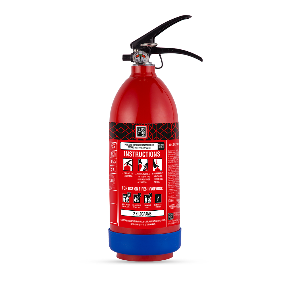 Ceasefire ABC Powder MAP 50 Based Fire Extinguisher Mild Steel (Squeeze Grip)